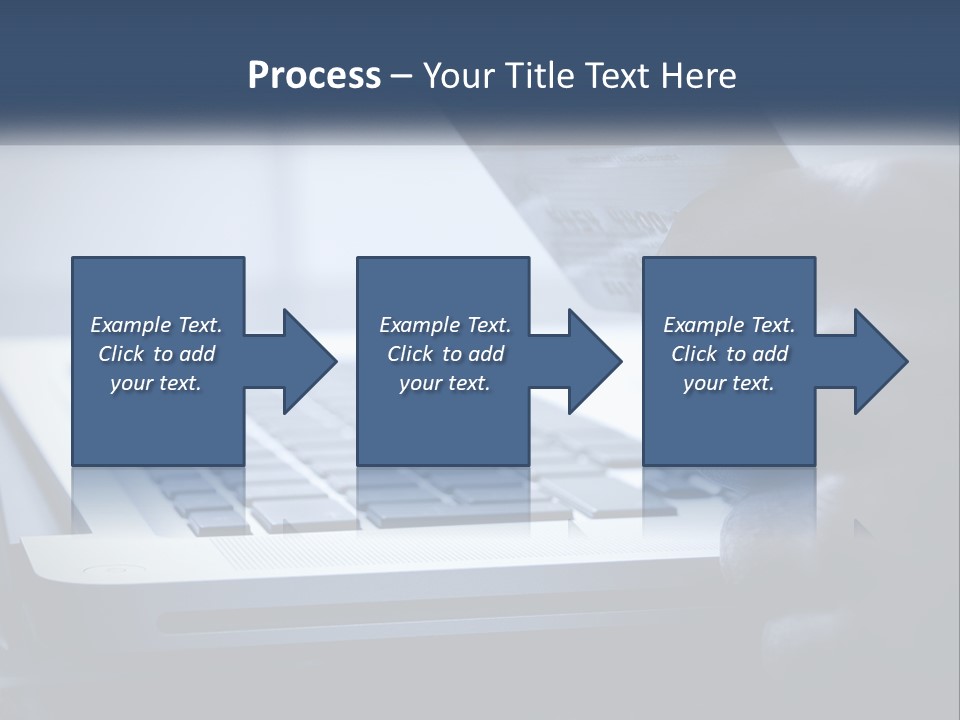 A Person Holding A Credit Card In Front Of A Laptop PowerPoint Template