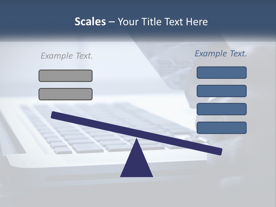 A Person Holding A Credit Card In Front Of A Laptop PowerPoint Template