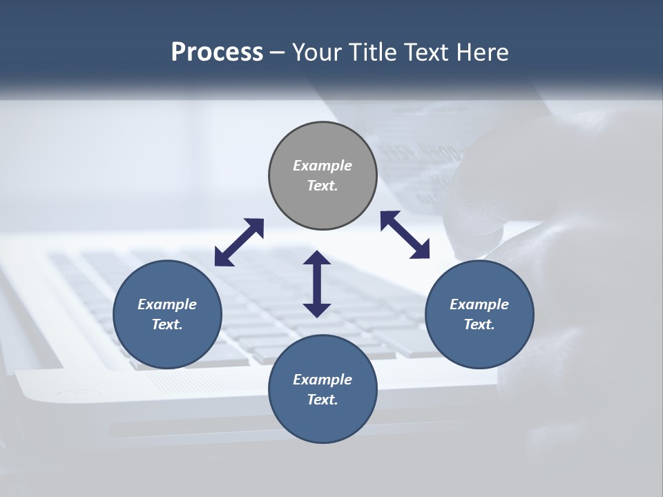 A Person Holding A Credit Card In Front Of A Laptop PowerPoint Template