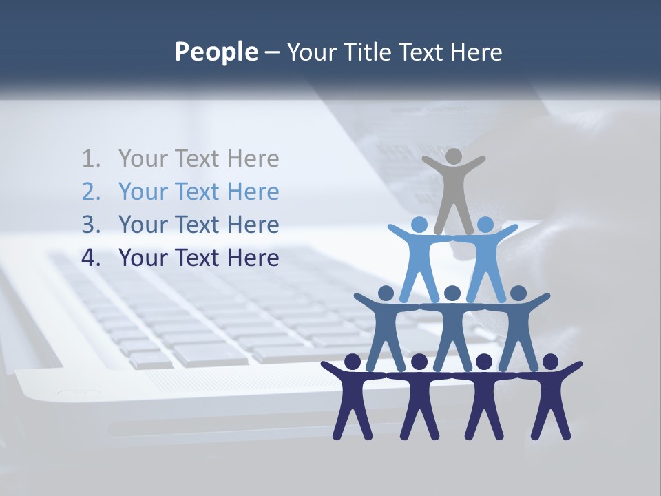 A Person Holding A Credit Card In Front Of A Laptop PowerPoint Template