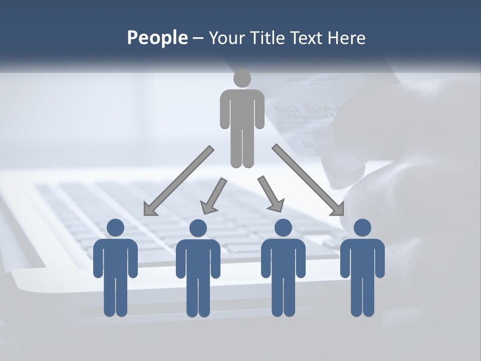 A Person Holding A Credit Card In Front Of A Laptop PowerPoint Template