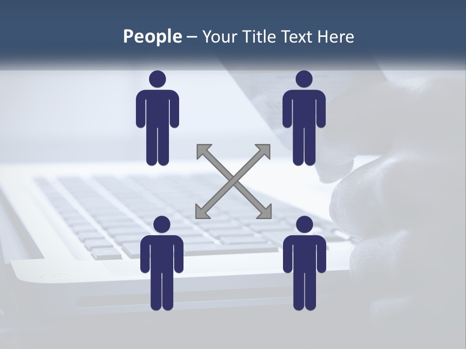 A Person Holding A Credit Card In Front Of A Laptop PowerPoint Template