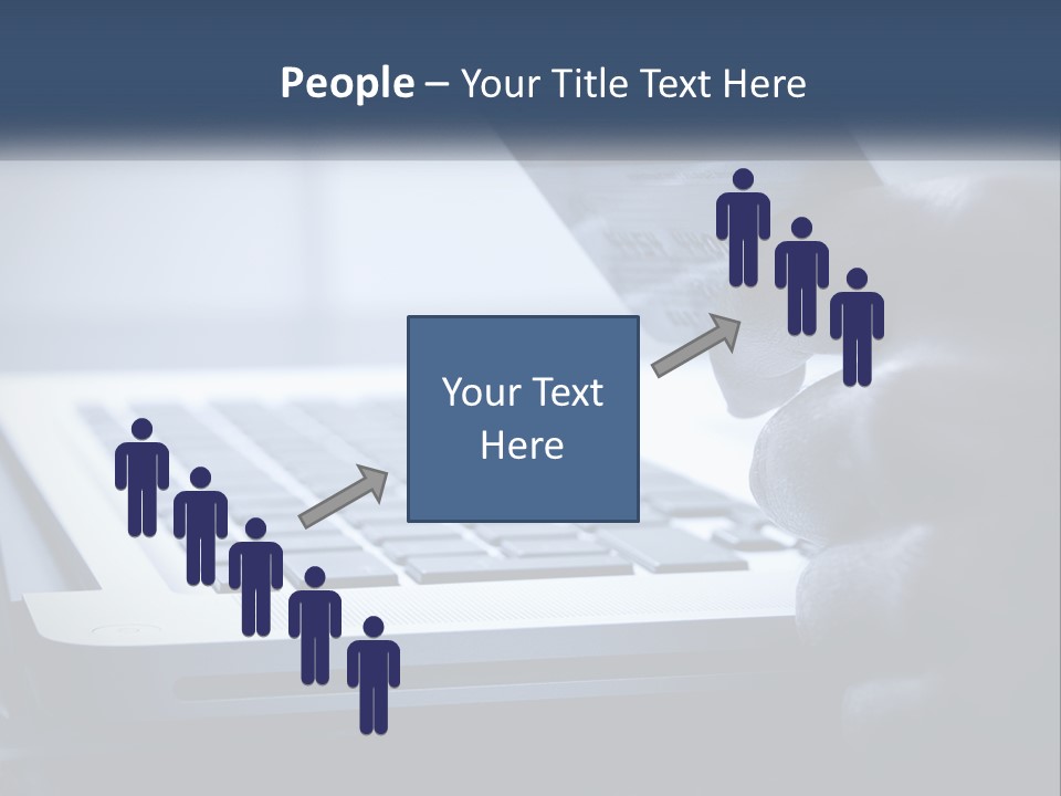 A Person Holding A Credit Card In Front Of A Laptop PowerPoint Template