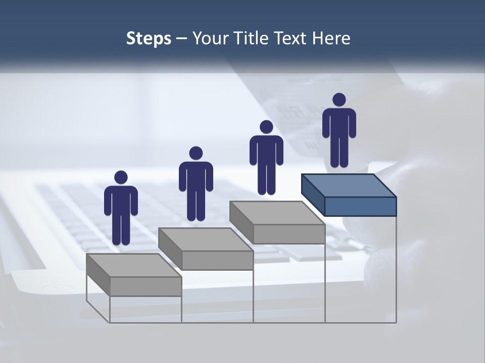 A Person Holding A Credit Card In Front Of A Laptop PowerPoint Template