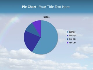 A Rainbow In A Blue Sky With Clouds PowerPoint Template