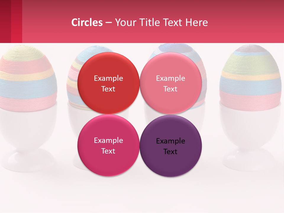 A Group Of Colorful Eggs Sitting On Top Of Each Other PowerPoint Template