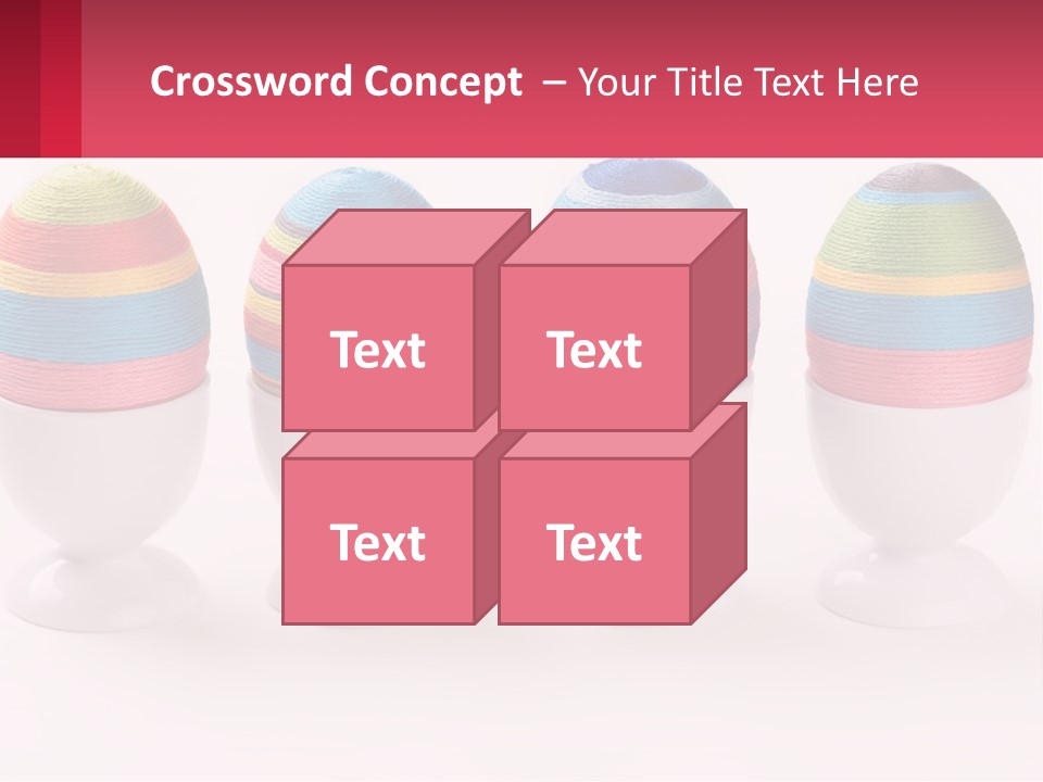 A Group Of Colorful Eggs Sitting On Top Of Each Other PowerPoint Template