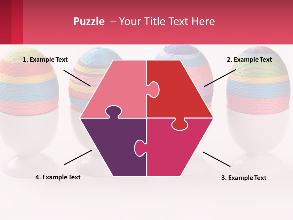 A Group Of Colorful Eggs Sitting On Top Of Each Other PowerPoint Template