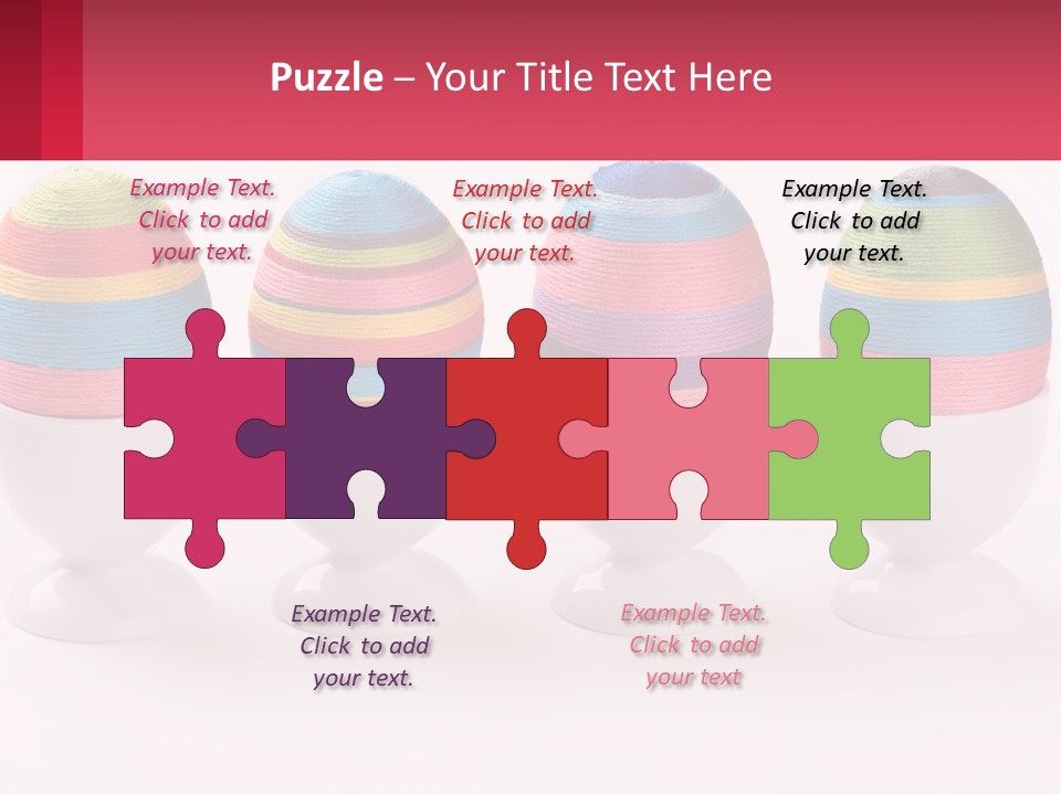 A Group Of Colorful Eggs Sitting On Top Of Each Other PowerPoint Template