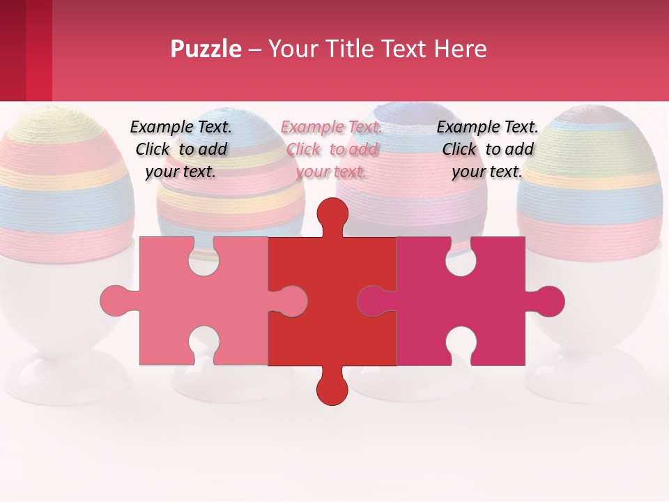 A Group Of Colorful Eggs Sitting On Top Of Each Other PowerPoint Template