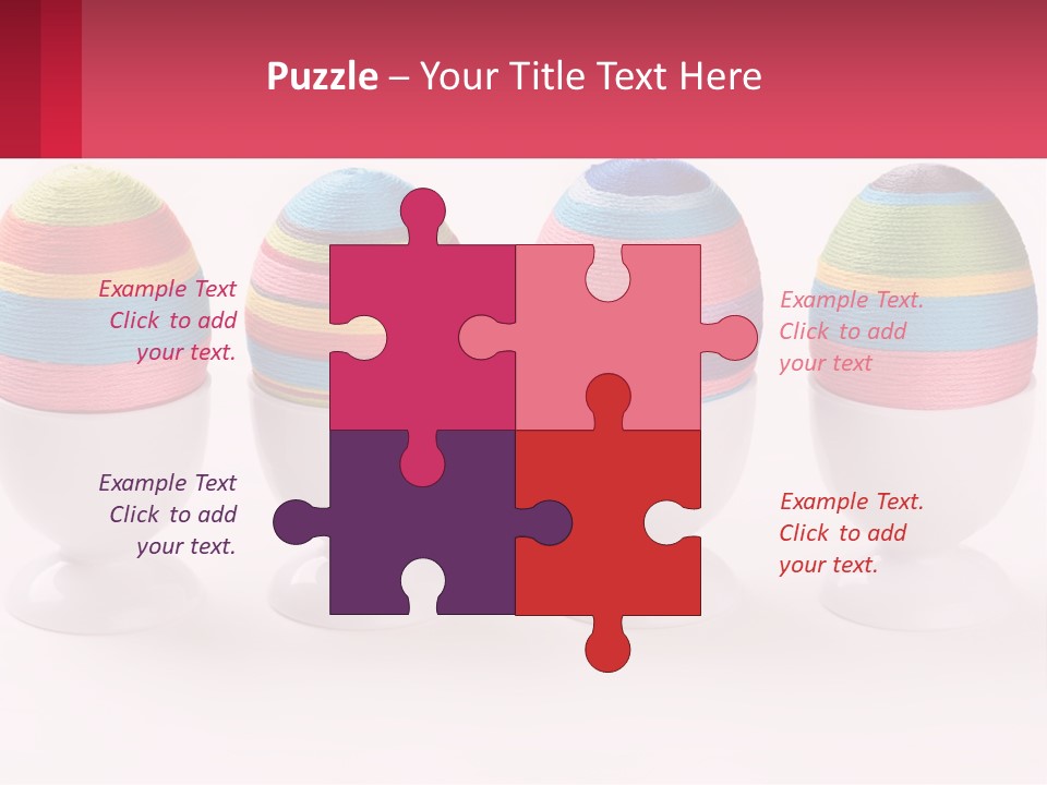 A Group Of Colorful Eggs Sitting On Top Of Each Other PowerPoint Template