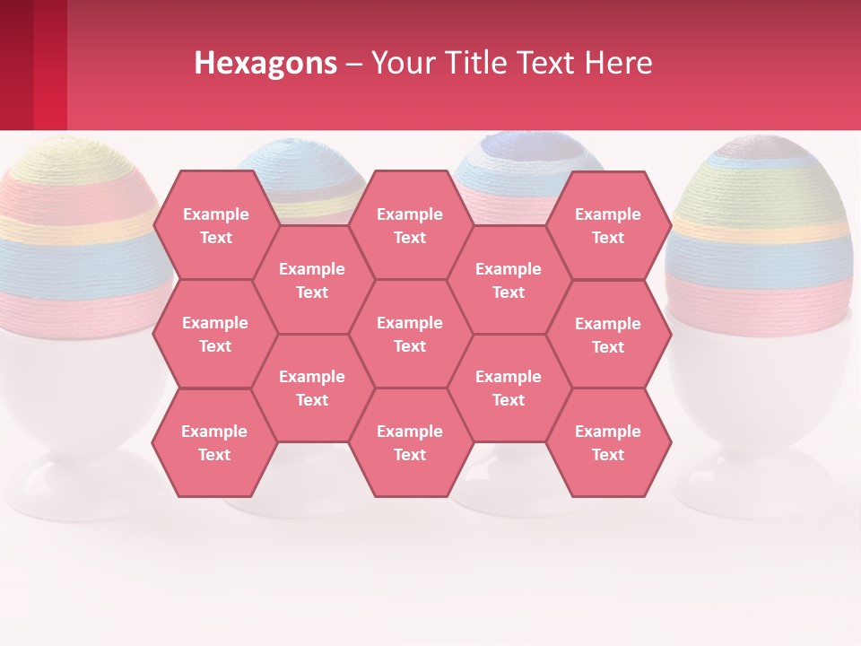 A Group Of Colorful Eggs Sitting On Top Of Each Other PowerPoint Template