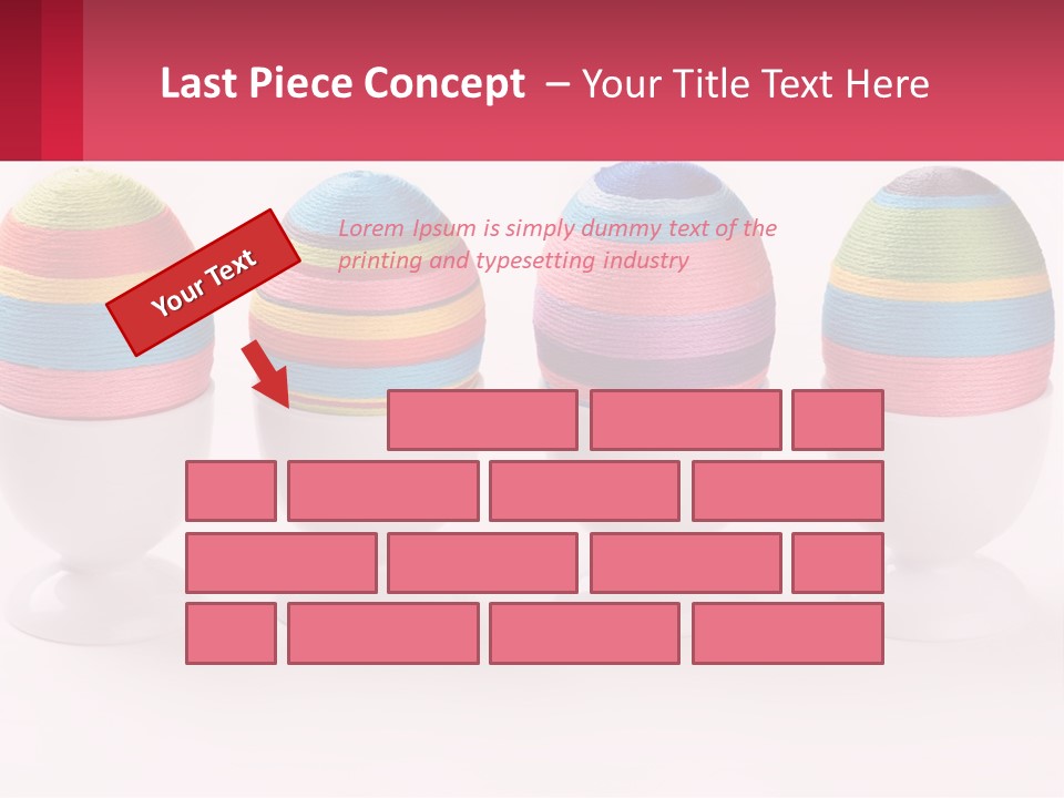 A Group Of Colorful Eggs Sitting On Top Of Each Other PowerPoint Template