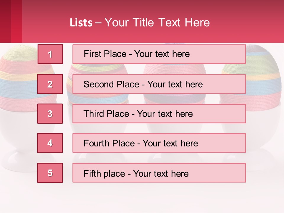 A Group Of Colorful Eggs Sitting On Top Of Each Other PowerPoint Template