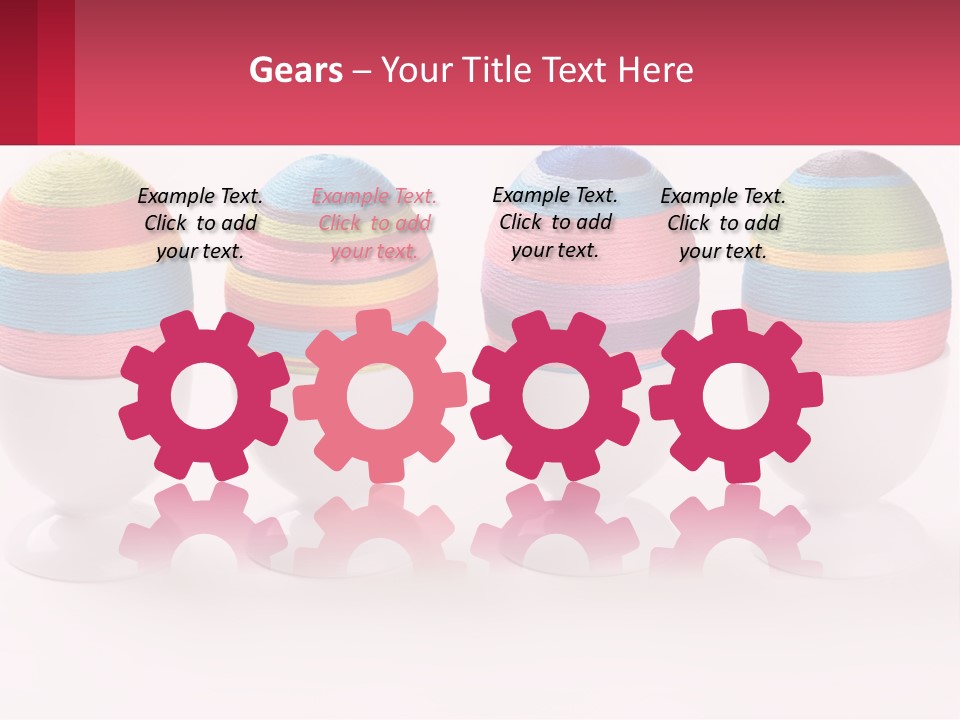 A Group Of Colorful Eggs Sitting On Top Of Each Other PowerPoint Template