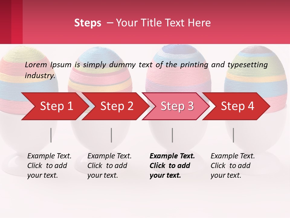 A Group Of Colorful Eggs Sitting On Top Of Each Other PowerPoint Template