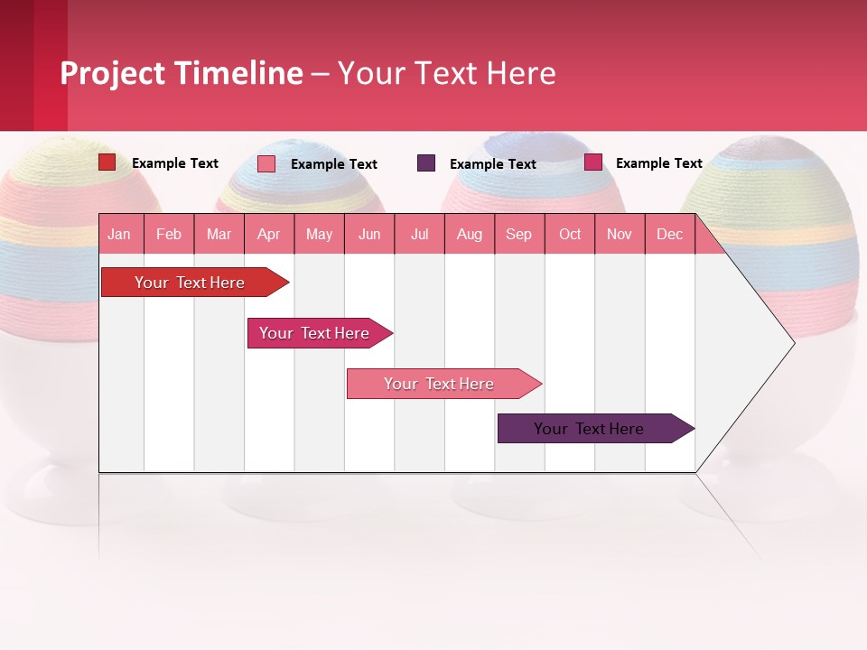 A Group Of Colorful Eggs Sitting On Top Of Each Other PowerPoint Template