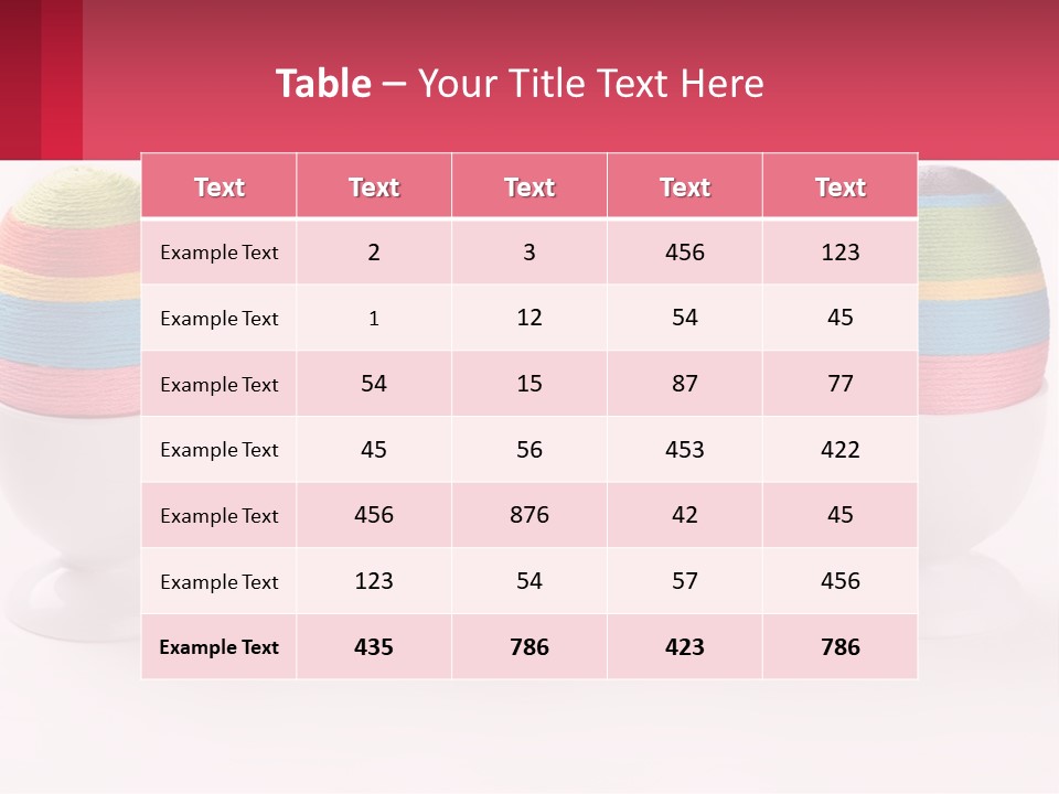 A Group Of Colorful Eggs Sitting On Top Of Each Other PowerPoint Template
