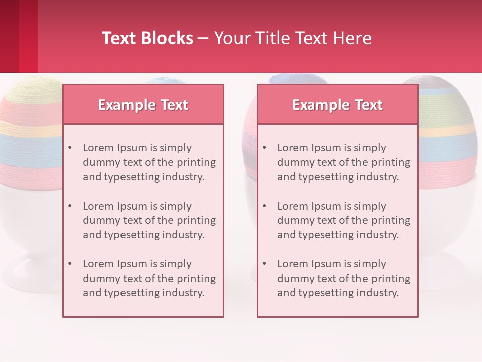 A Group Of Colorful Eggs Sitting On Top Of Each Other PowerPoint Template