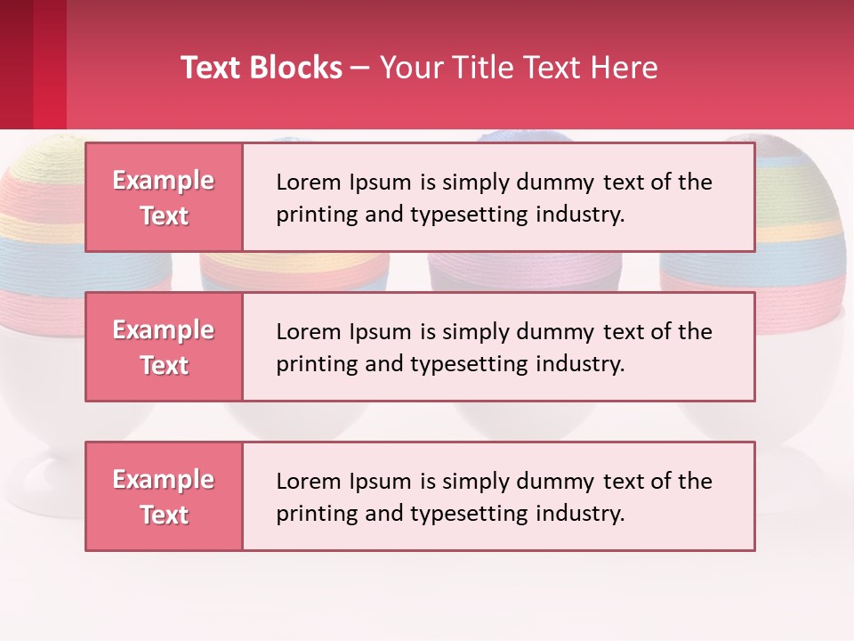 A Group Of Colorful Eggs Sitting On Top Of Each Other PowerPoint Template
