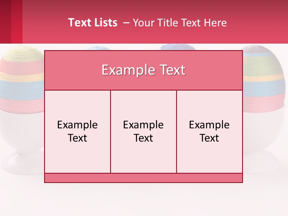 A Group Of Colorful Eggs Sitting On Top Of Each Other PowerPoint Template