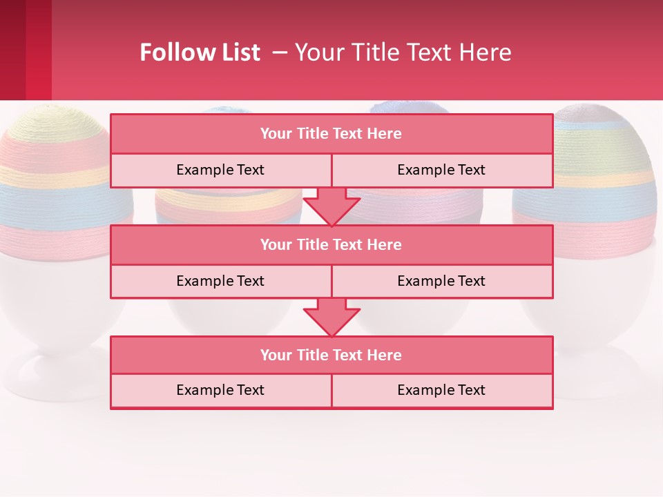 A Group Of Colorful Eggs Sitting On Top Of Each Other PowerPoint Template