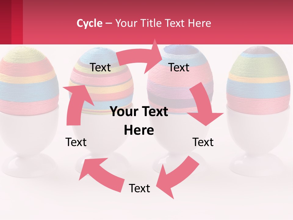 A Group Of Colorful Eggs Sitting On Top Of Each Other PowerPoint Template
