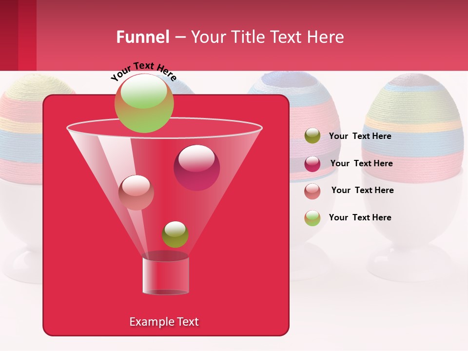 A Group Of Colorful Eggs Sitting On Top Of Each Other PowerPoint Template
