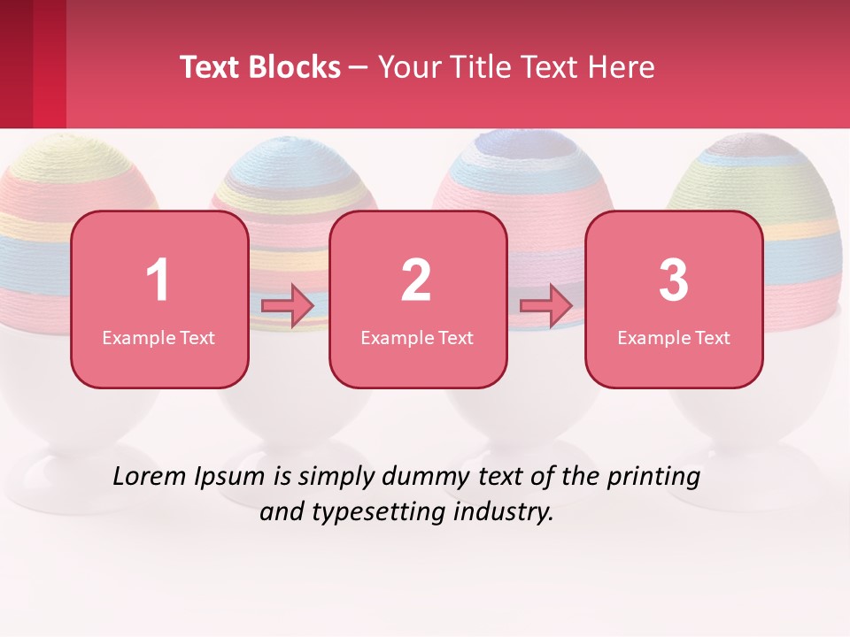 A Group Of Colorful Eggs Sitting On Top Of Each Other PowerPoint Template