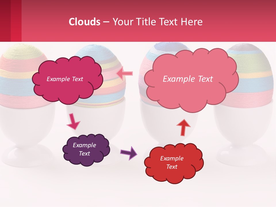 A Group Of Colorful Eggs Sitting On Top Of Each Other PowerPoint Template