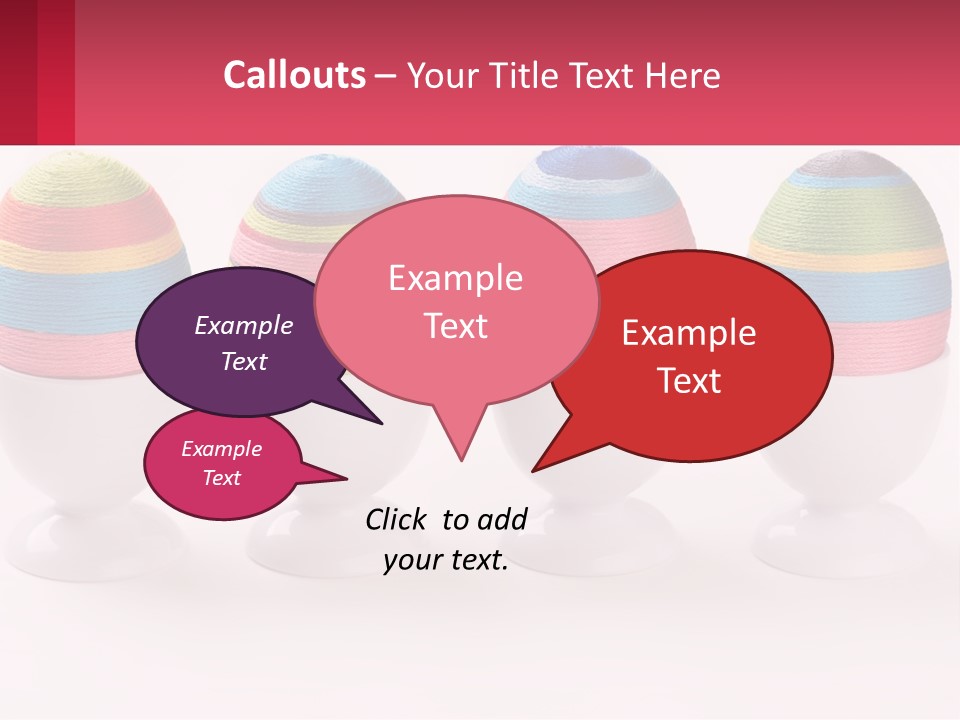 A Group Of Colorful Eggs Sitting On Top Of Each Other PowerPoint Template