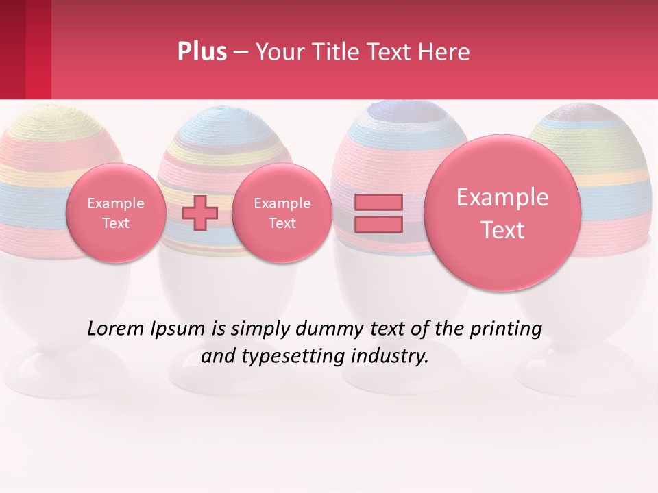 A Group Of Colorful Eggs Sitting On Top Of Each Other PowerPoint Template