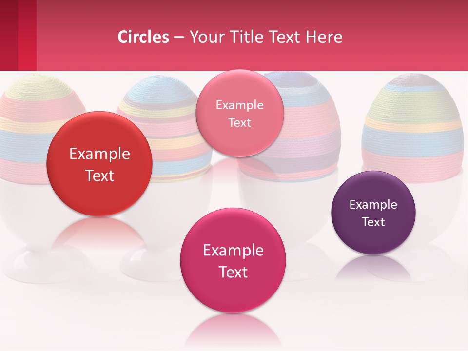 A Group Of Colorful Eggs Sitting On Top Of Each Other PowerPoint Template