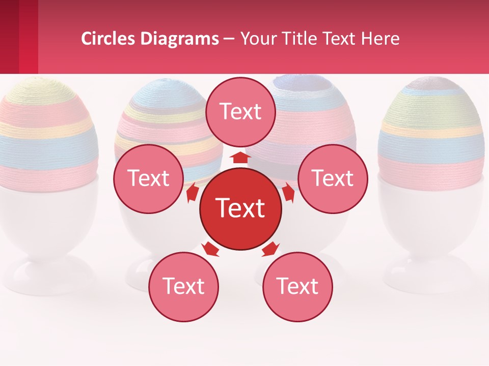 A Group Of Colorful Eggs Sitting On Top Of Each Other PowerPoint Template