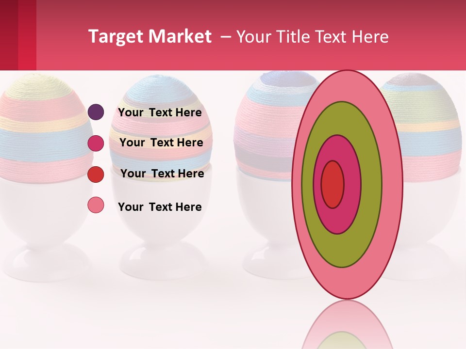 A Group Of Colorful Eggs Sitting On Top Of Each Other PowerPoint Template