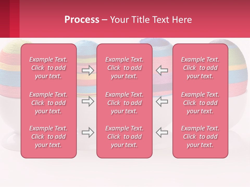 A Group Of Colorful Eggs Sitting On Top Of Each Other PowerPoint Template