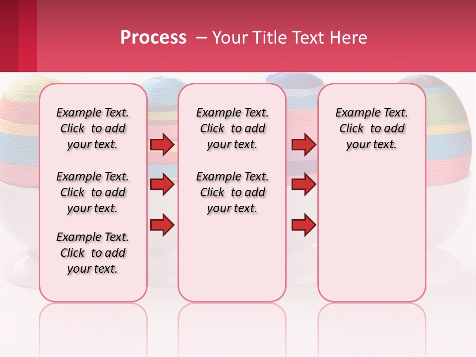 A Group Of Colorful Eggs Sitting On Top Of Each Other PowerPoint Template