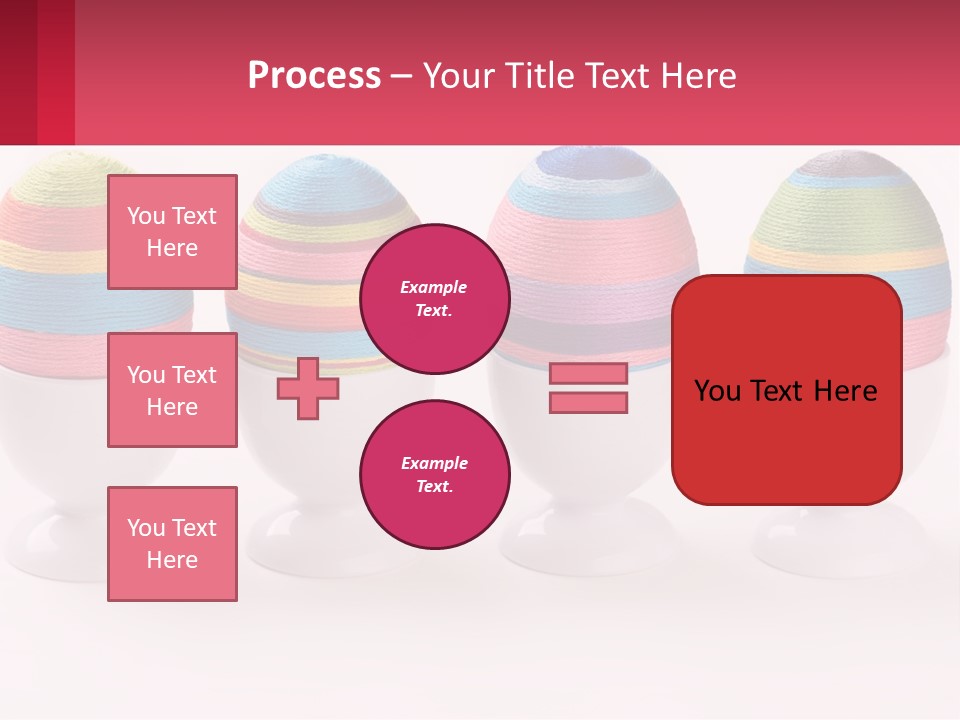 A Group Of Colorful Eggs Sitting On Top Of Each Other PowerPoint Template