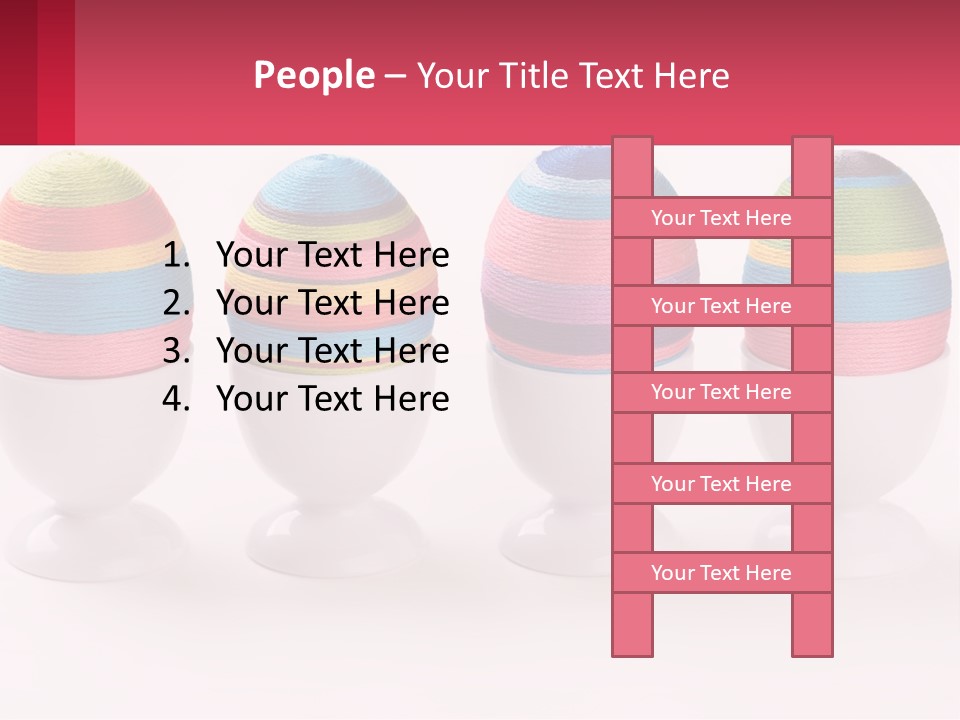 A Group Of Colorful Eggs Sitting On Top Of Each Other PowerPoint Template