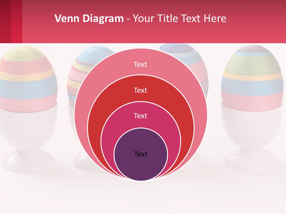 A Group Of Colorful Eggs Sitting On Top Of Each Other PowerPoint Template