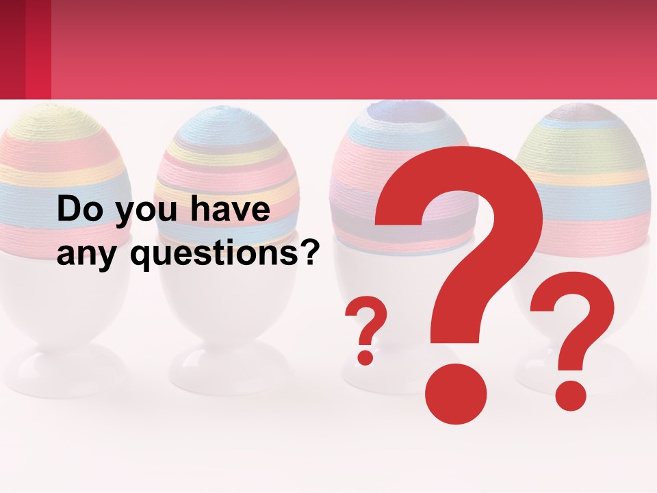 A Group Of Colorful Eggs Sitting On Top Of Each Other PowerPoint Template