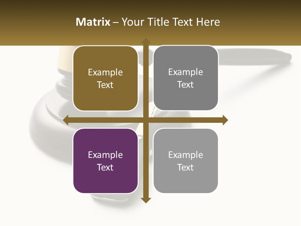 A Judge's Gaven With A Car Key On Top Of It PowerPoint Template