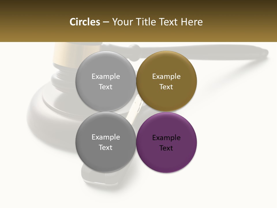 A Judge's Gaven With A Car Key On Top Of It PowerPoint Template