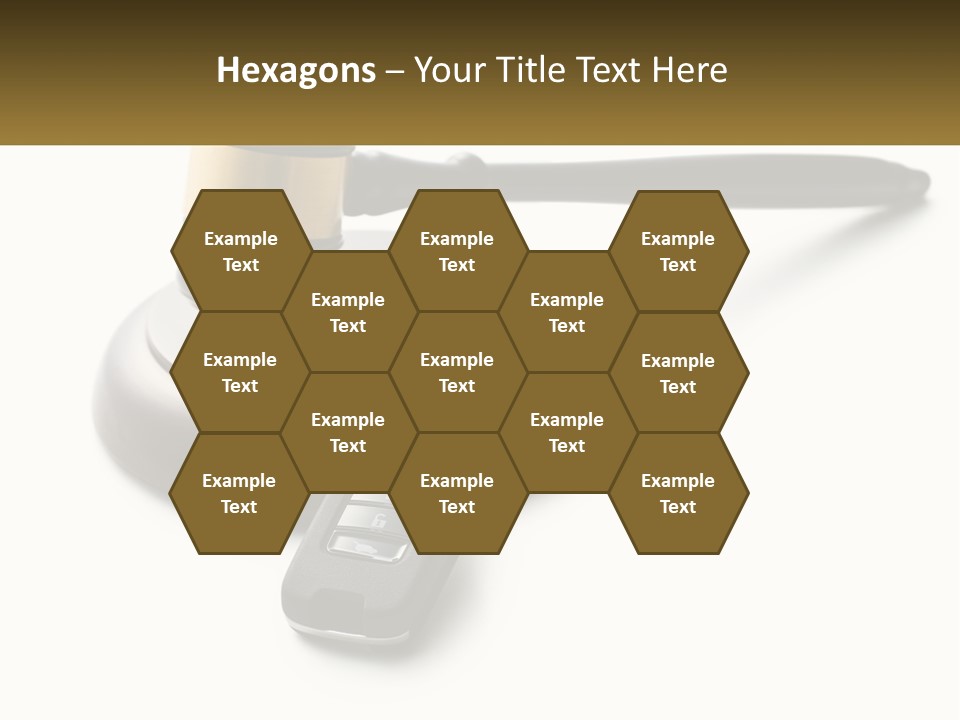 A Judge's Gaven With A Car Key On Top Of It PowerPoint Template