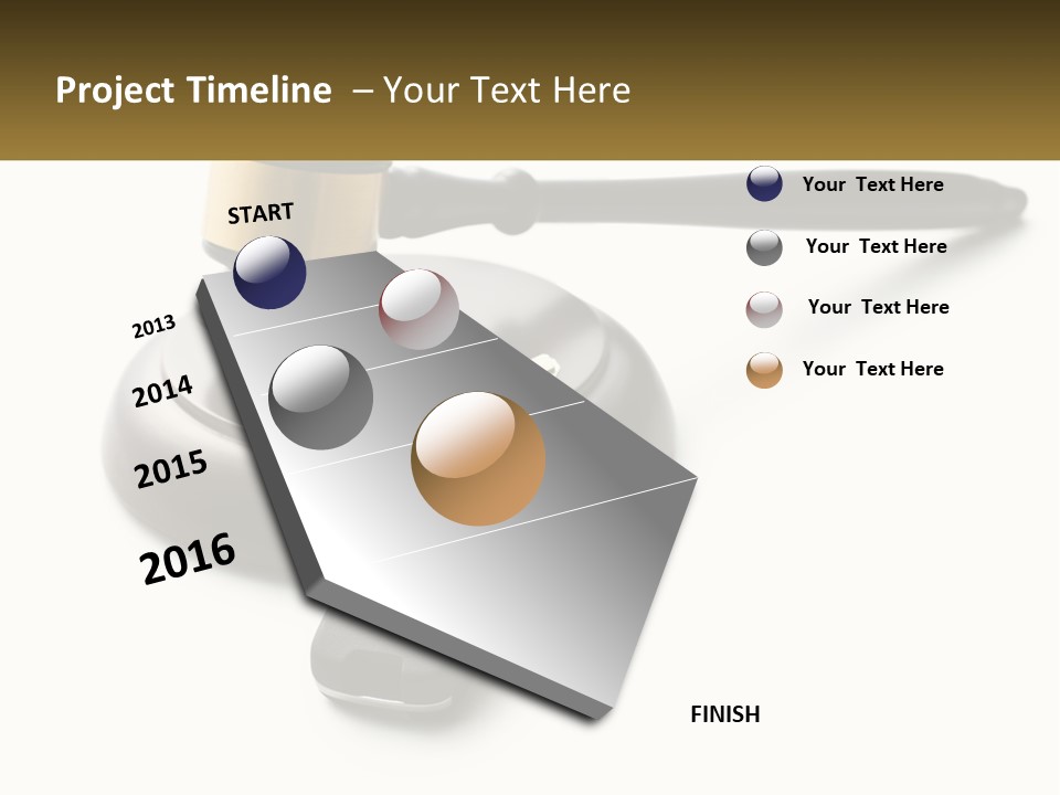 A Judge's Gaven With A Car Key On Top Of It PowerPoint Template
