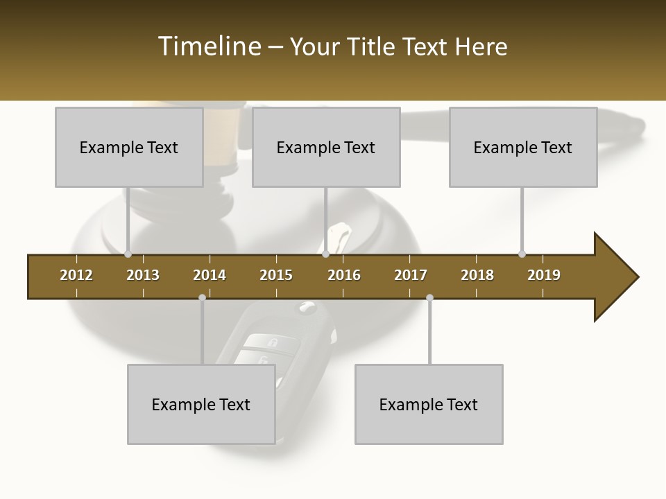 A Judge's Gaven With A Car Key On Top Of It PowerPoint Template