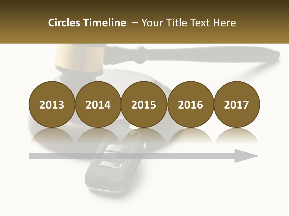 A Judge's Gaven With A Car Key On Top Of It PowerPoint Template