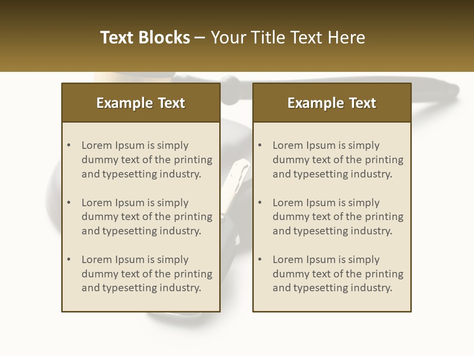 A Judge's Gaven With A Car Key On Top Of It PowerPoint Template