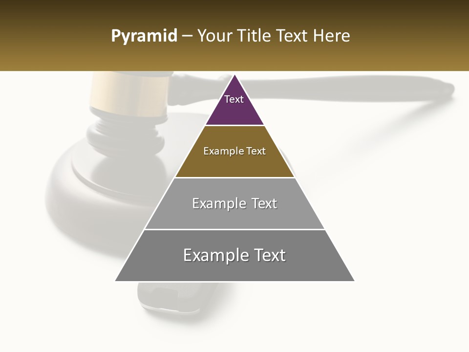 A Judge's Gaven With A Car Key On Top Of It PowerPoint Template