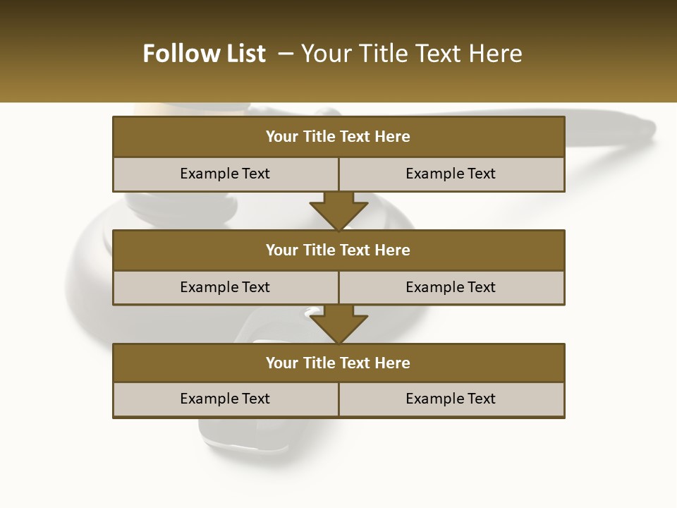 A Judge's Gaven With A Car Key On Top Of It PowerPoint Template